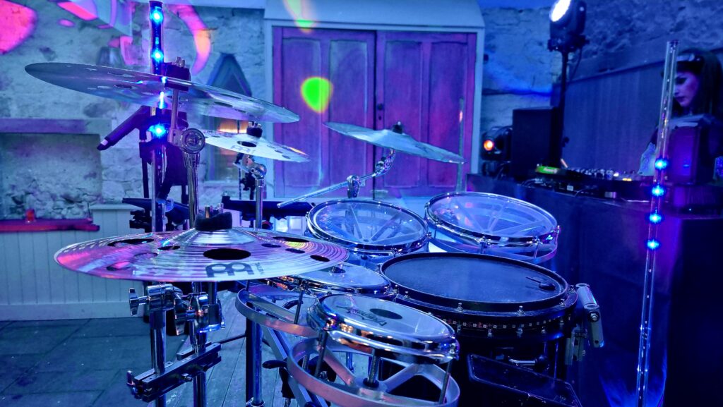 LED Drum setup in Merseyside - live percussion performance